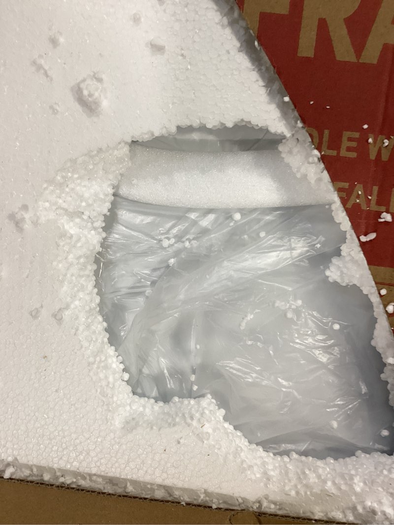 Condition photo showing Good Condition for Half Moon Wall Mirror for Bathroom, 36" Frameless Bathroom Mirror, Modern Vanity Mirror for Bedroom Living Room Entryway, Decorative, Shatterproof, Left/Right Cut 36"L x 36"W