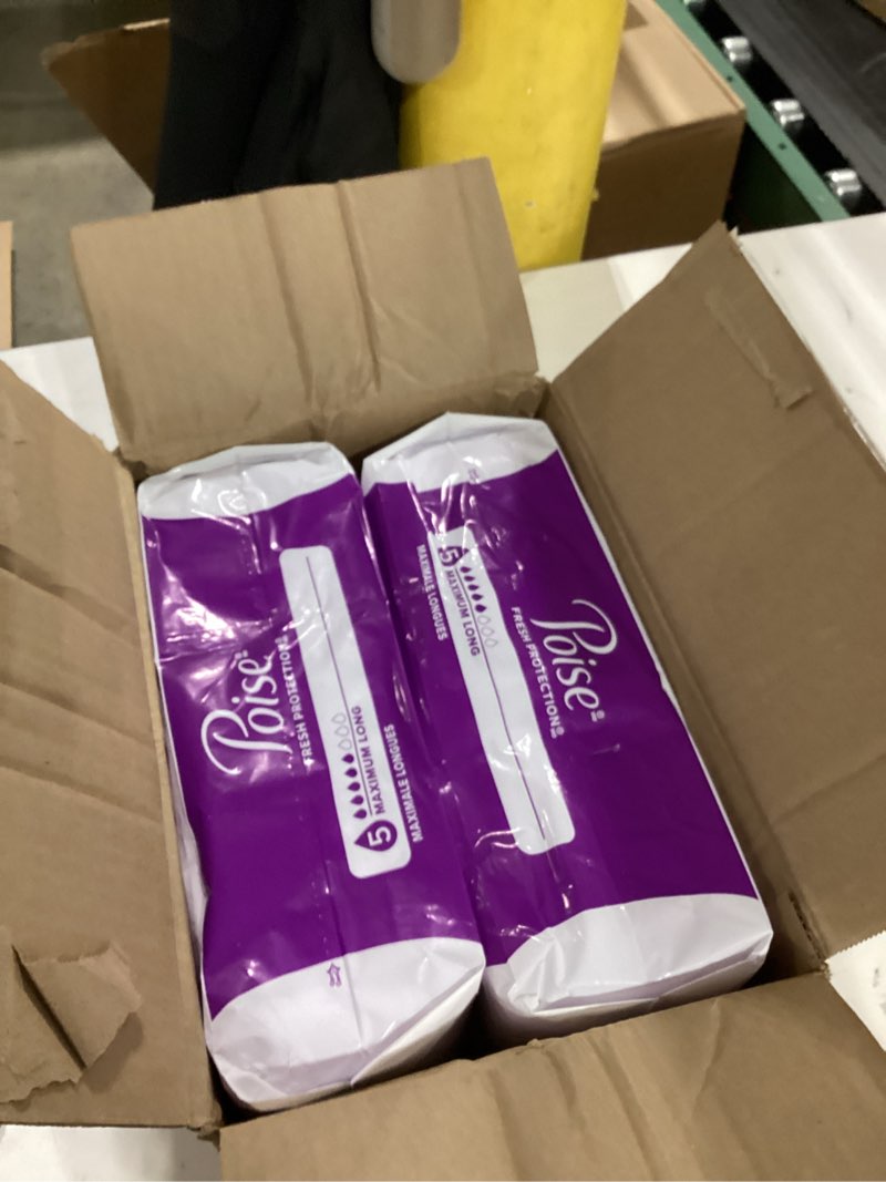 Condition photo showing As Is for Poise Overnight Incontinence & Postpartum Pads for Bladder Leaks, 8 Drop Extra Coverage, 36 Count Long 36