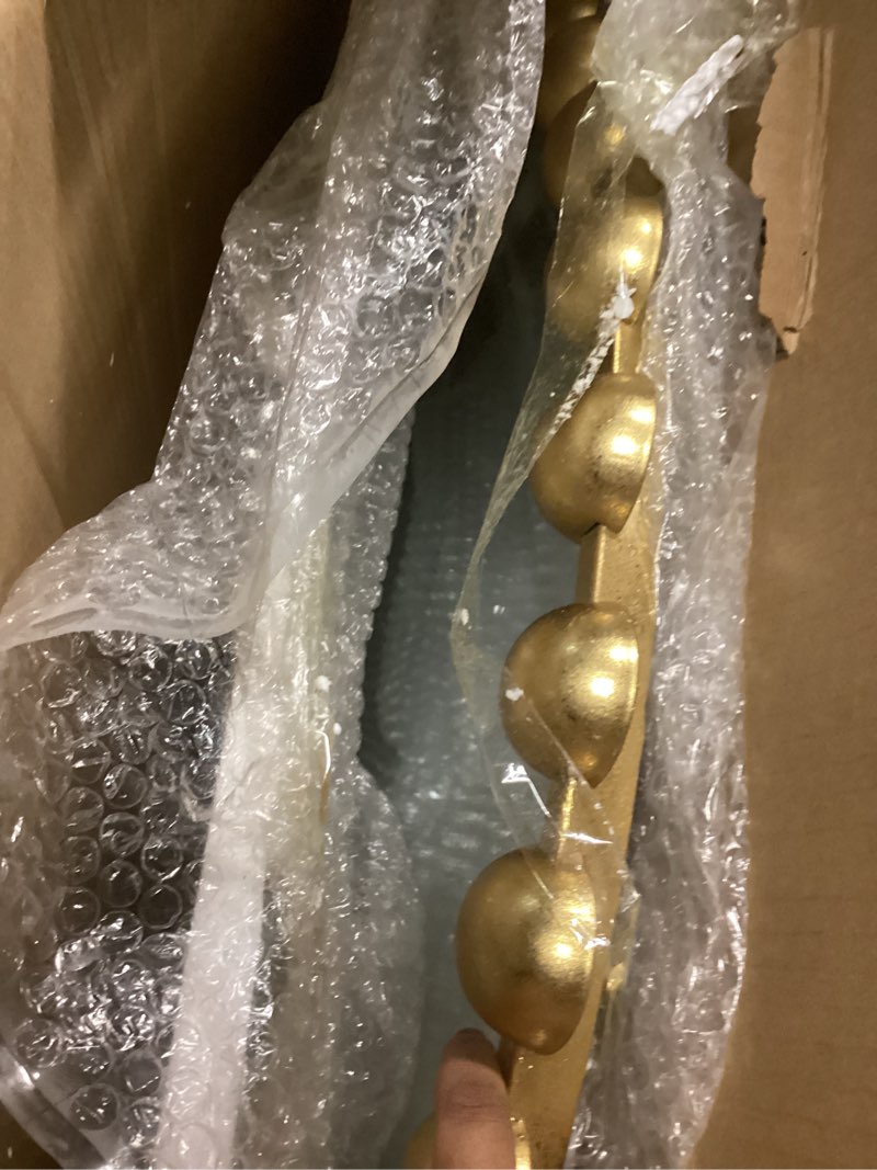 Condition photo showing Good Condition for ANDY STAR Wall Mirror for Bathroom, 24x36'' Chrome Oval Bathroom Mirror, Large Oval Wall Mirror for Btahroom, Oblong Pill Shaped Chrome Mirror Stainless Steel Frame Wall Mount Horizontal or Vertical Chrome 24" x 36"