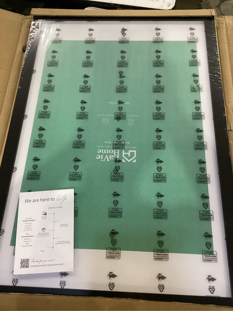 Condition photo showing New/Like New for lavie home 20x30 picture frame black, 20 by 30 poster frame for wall decoration, classic black minimalist style suitable for decorating houses, offices, hotels, puzzles posters photos or artwork?1 20x30 black