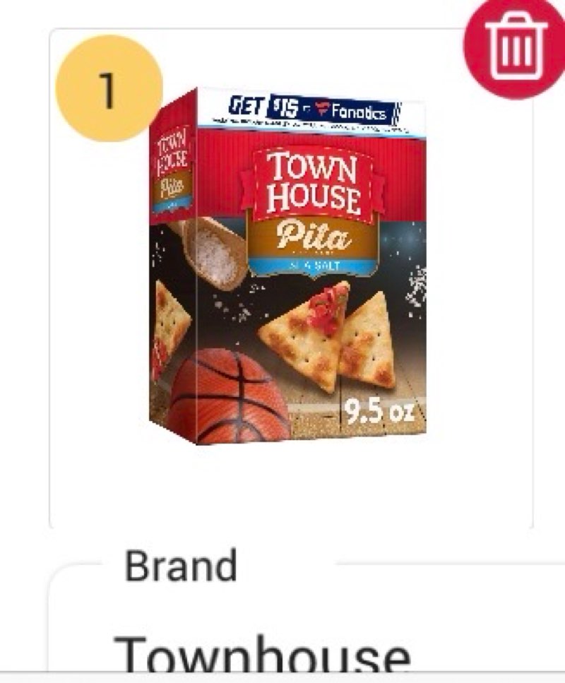 Town House Pita Oven Baked Crackers, Lunch Snacks, Snack Crackers, Sea Salt, 9.5oz Box (4Box) ( BB: Dec17/25)