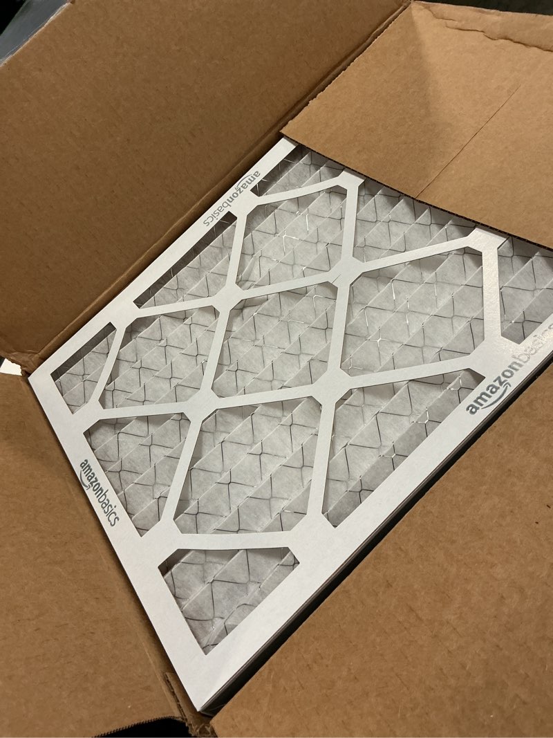 Condition photo showing Good Condition for amazon basics 14x20x1 air filter, merv 8 ac furnace filters, allergy control, electrostatic, removes dust pollen and lint, 6-pack (actual size: 13.75" x 19.75" x 0.75") 14x20x1 merv 8