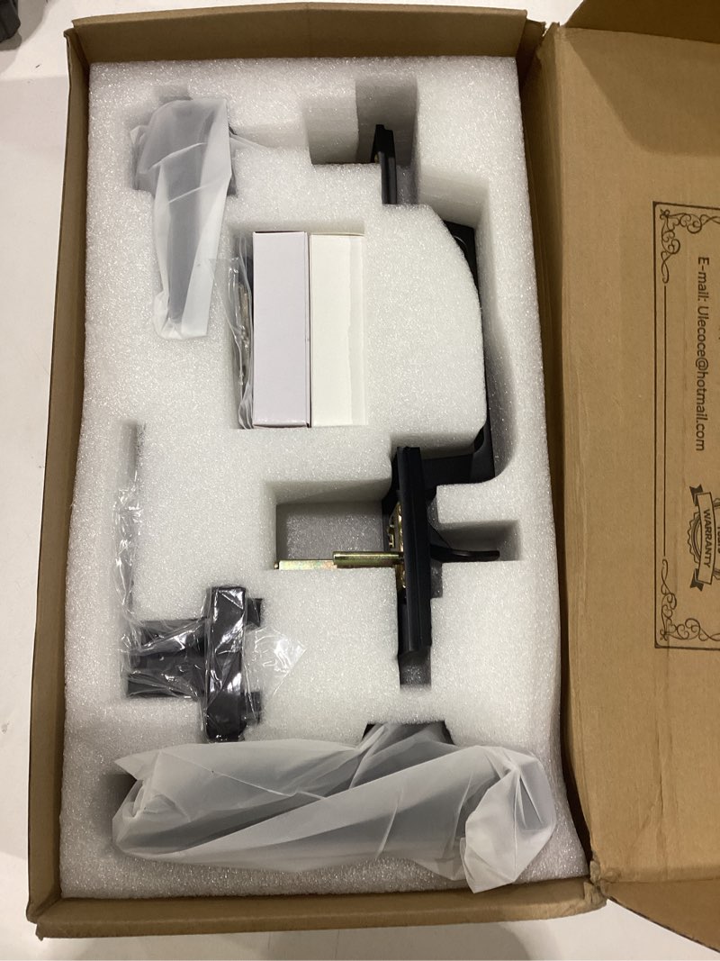 Condition photo showing New/Like New for ulecoce fingerprint keypad deadbolt with handle set, keyless entry door lock, door locks for front door lock set, app control, auto locking, easy to install, matte black