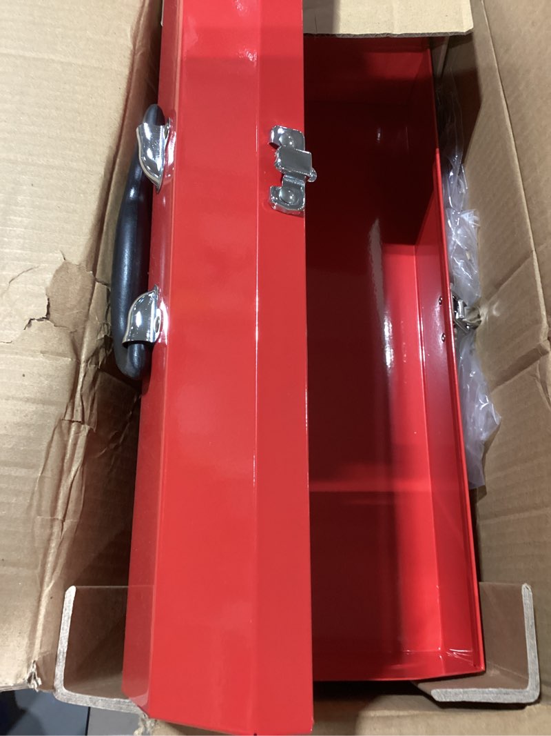 Condition photo showing Good Condition for MANUFORE 16" Metal Tool Box Lightweight and Sturdy Storage Box Made of Heavy Steel and Nicely Finished and Painted