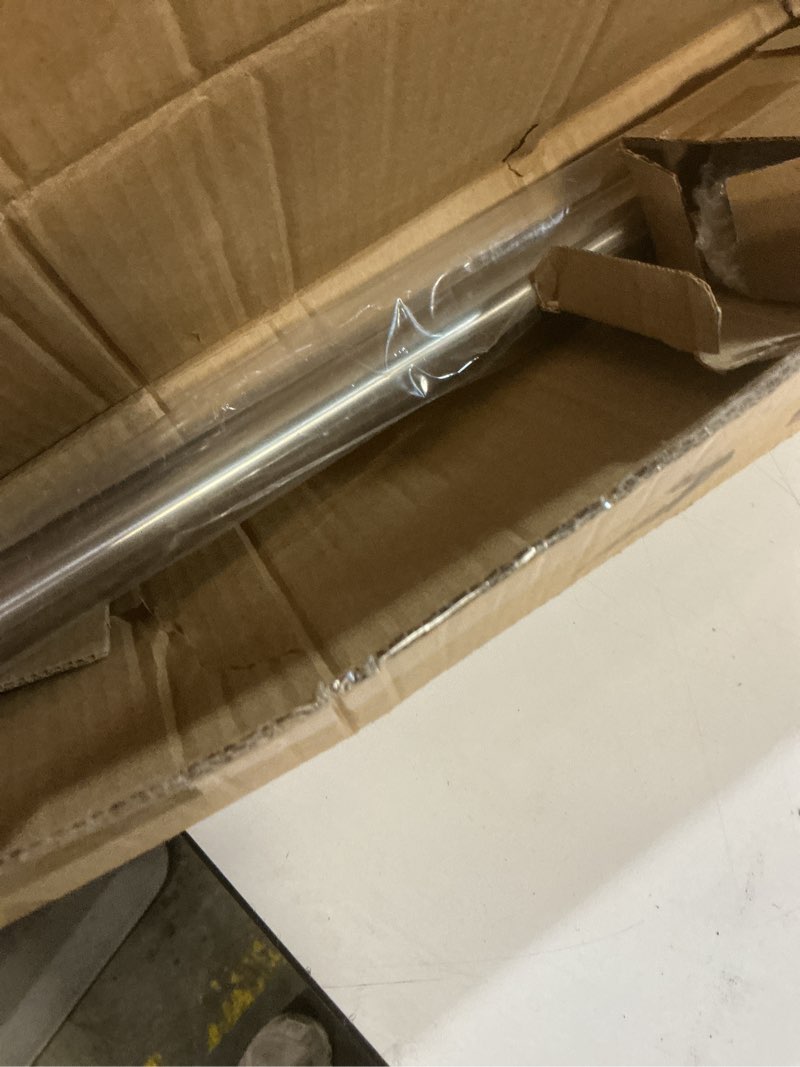 Condition photo showing Good Condition for Adjustable Curved Shower Rod, 42-72 inches Extra Wide Shower Curtain Rod, Rust proof, Premium Stainless Steel, Curved Shower Curtain Rod for Bathroom, Need to Drill, Silver Silver 42-72 inches