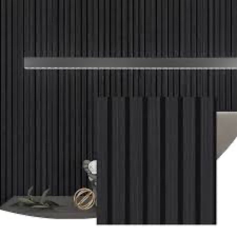 94" l x 24" w acoustic wood wall paneling, decorative soundproof panels for walls and ceilings, 3d slat wood wall panels