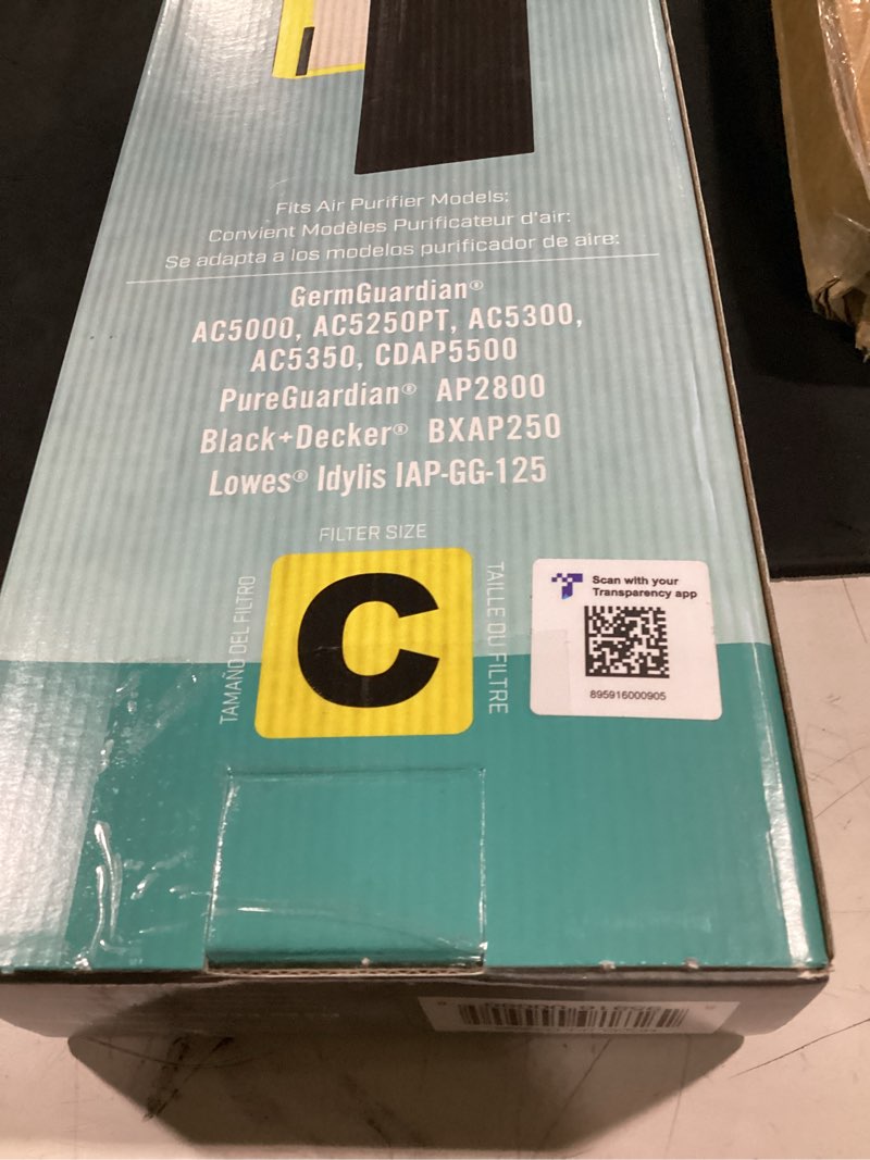 Condition photo showing New/Like New for germ guardian flt5000 true hepa genuine air purifier replacement filter c for germguardian ac5000e, ac5250pt, ac5300b, ac5350b, cdap5500, and more hepa pure 1.0