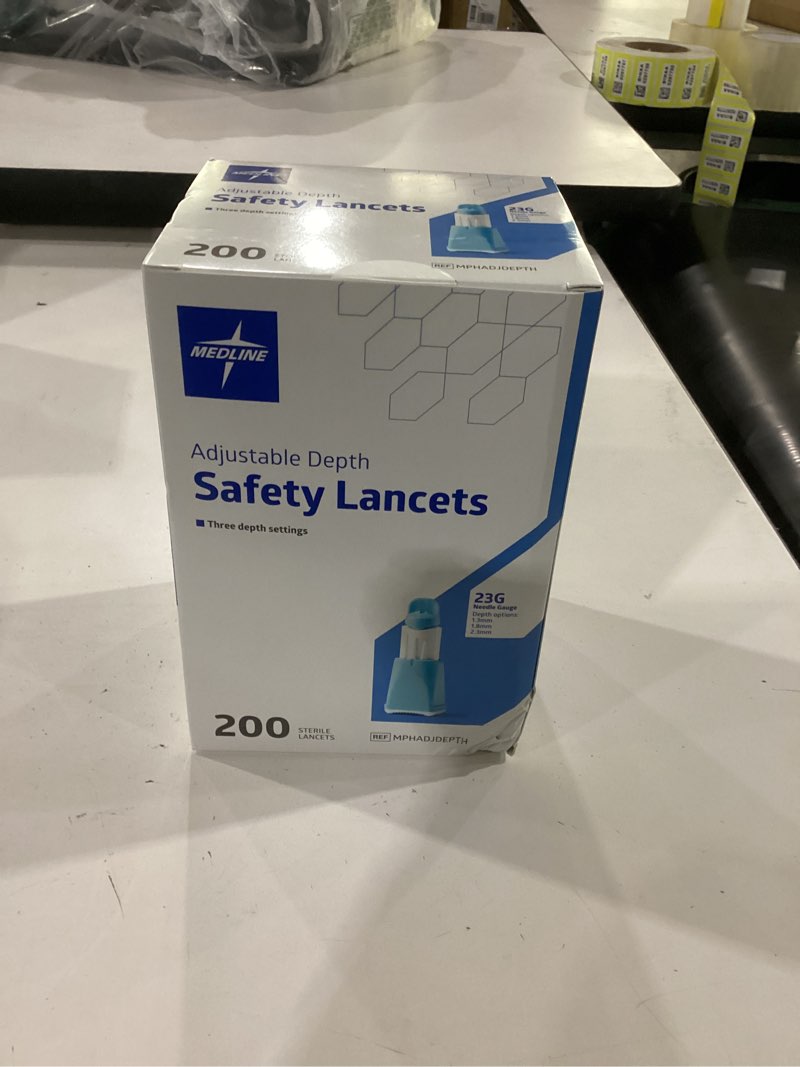 23G Adjustable-Depth Safety Lancets with Pressure Activation,200,Box,MPHADJDEPTHZ