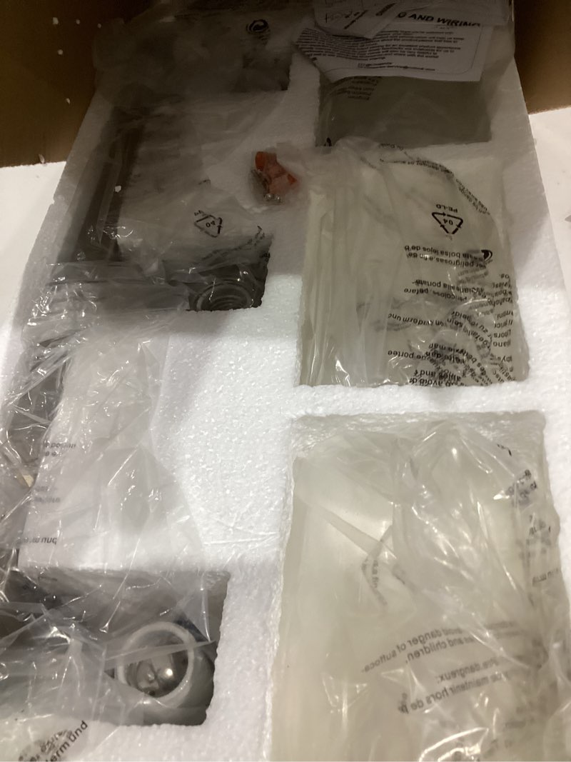 Condition photo showing New/Like New for 3-Light Bathroom Vanity Light Fixtures,Modern Wall Sconces,Bathroom Lights Over Mirror,Wall Mounted Lamp for Kitchen Living Room Bedroom Hallway,Brushed Nickel Finish with Clear Glass Shade Brushed Nickel 3-light