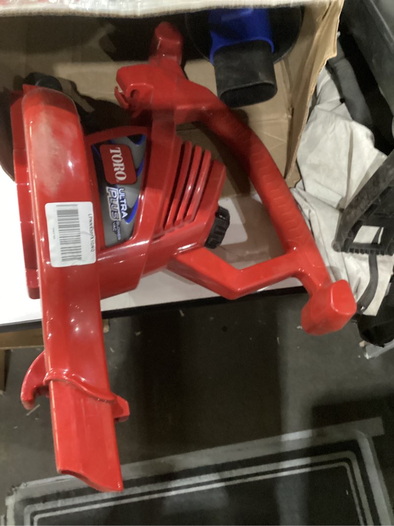 Condition photo showing As Is for toro 51621 ultraplus leaf blower vacuum, variable-speed (up to 250 mph) with metal impeller, 12 amp,red