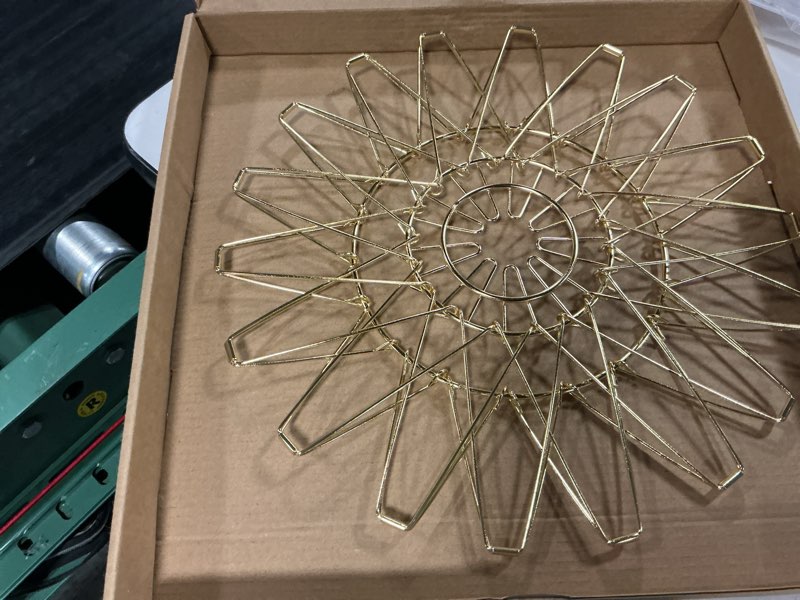 Condition photo showing Good Condition for jion ware flexible wire basket fruit bread decor kitchen accessories gold
