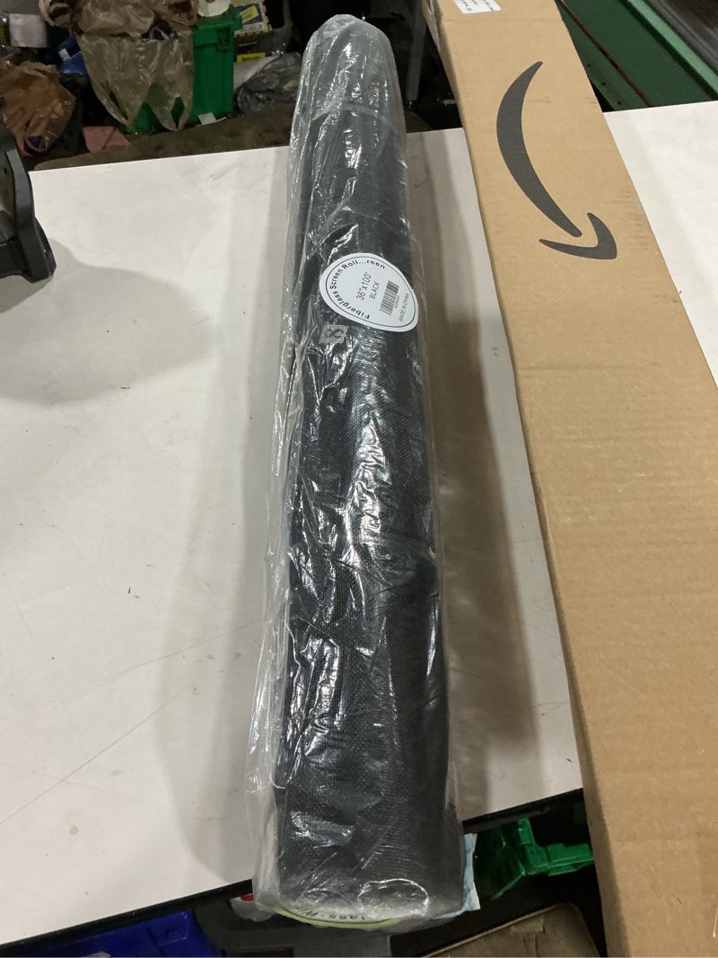 Condition photo showing Good Condition for pololo fiberglass screen roll high visibility and durable screen easy to diy repair or rescreen window and door screen 36” x 100’ black