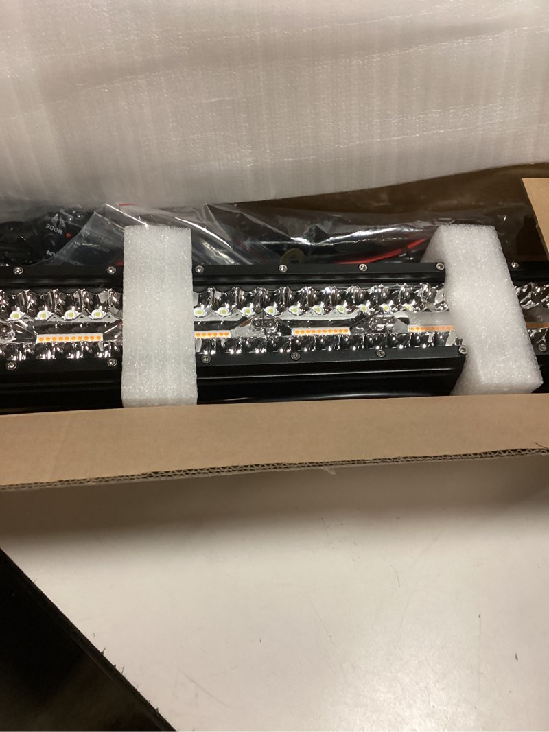 Condition photo showing New/Like New for Auxbeam 6 Modes Amber White Series, 20 Inch LED Light Bar 420W, Strobe Light Flashing Warning Emergency, Spot Flood Combo Off Road Light for Trucks, Cars, ATVs, UTVs, Boats 20"