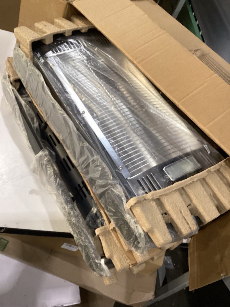 Condition photo showing New/Like New for Shinic 2 Packs Electric Garage Heaters, 1500W/750W Ceiling Mounted Heater Radiant Heaters with Halogen Light, 90 Degree Rotation, 5 Mode Settings, Space Heater for Garage, Shop, Large Room and Patio