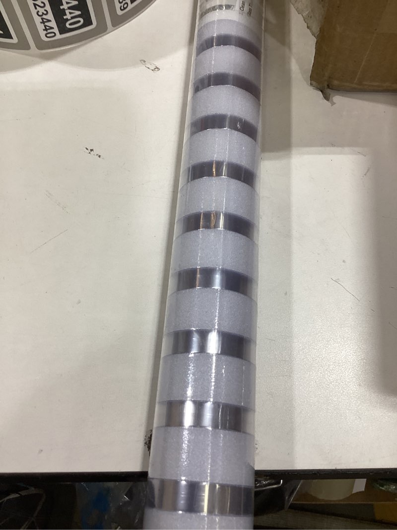 Condition photo showing New/Like New for stripe frosted window film, privacy glass window sticker, vinyl decorative window decals, uv protection static clings window film non adhesive for home office meeting room(17.5 x 78.7 inch) 17.5'' x 78.7'' (44.5 x 200 cm)