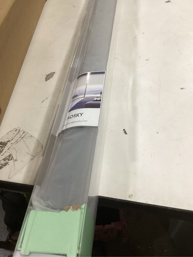 Condition photo showing Good Condition for AOSKY Cordless Roller Shades Blackout Blinds for Windows Room Darkening Rolled Up Shades with Spring System, UV Protection Window Shades Door Blinds for Home and Office (38" W x 72" H, Grey) 38"W x 72"H Grey