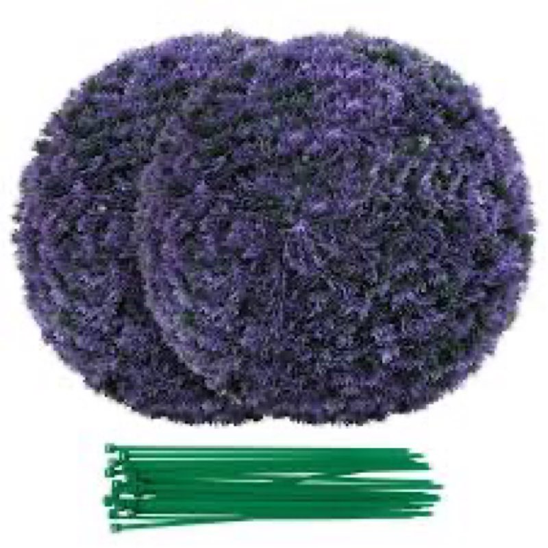 2 Pcs 15" Artificial Plant Boxwood Topiary Ball Faux Lavender Decorative Balls