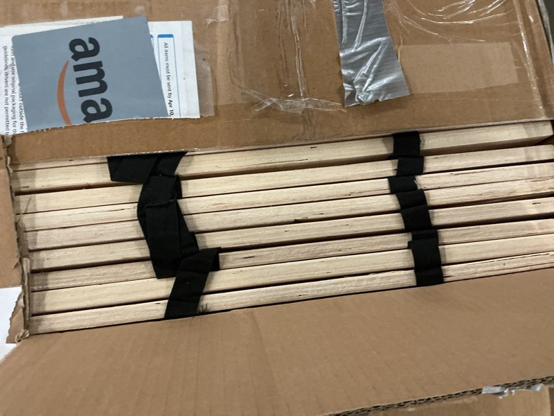 Condition photo showing Good Condition for Signature Design by Ashley Wooden Mattress Support Bunkie Board Roll Slat with Nylon Cord, King, Beige