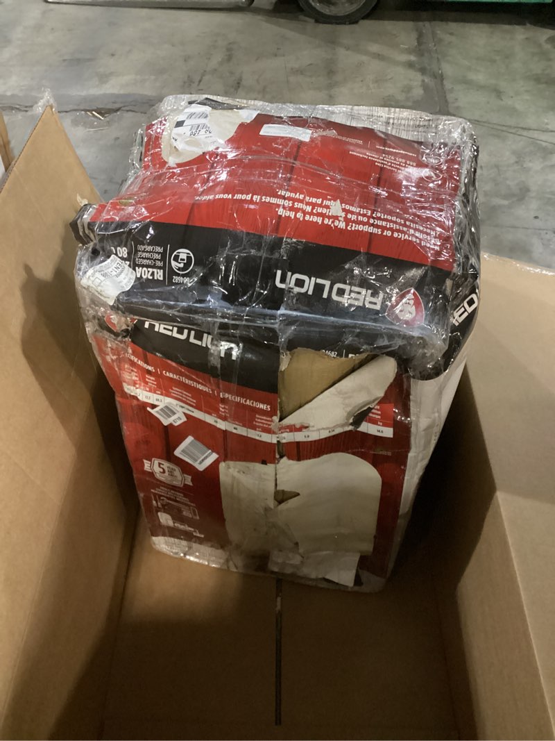 Condition photo showing As Is for Red Lion RL20A - 20-Gallon Vertical Pre-Charged Pressure Tank with Thermoplastic Base for Well Pumps, 1-Inch FNPT Elbow System Connection, Almond, 604682 20 Gallon Vertical