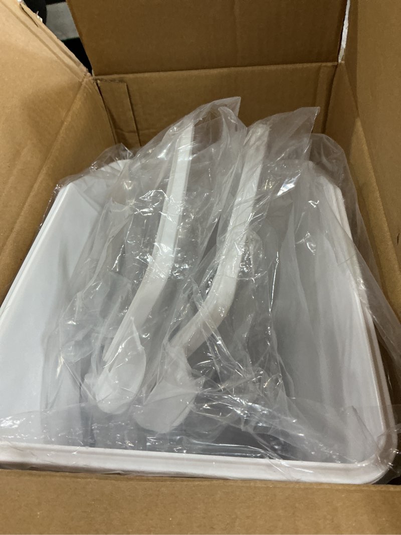 Condition photo showing New/Like New for VEVOR Ingredient Storage Bin, 2 x 15L Dispenser Bin with 2 Measuring Cups, Attachable Casters and Airtight Lid, 2 Pcs/Set Dog Pet Food Storage Container, PP Material Kitchen Rice Cereal Flour Bin 3.5 Gallon*2