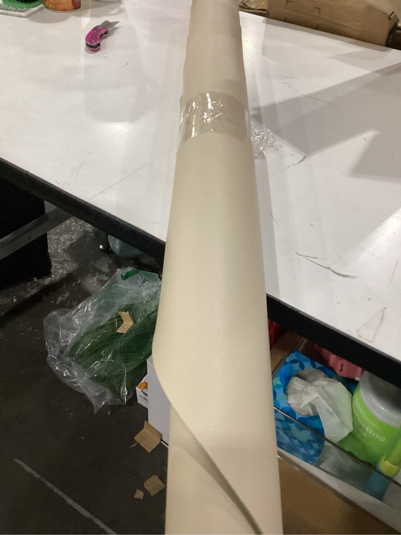 Condition photo showing Good Condition for nlmuvw beige round vinyl tablecloth 60 inch  100% waterproof pvc table cloth wipe clean table cover for dining party camping outdoor champagne 60\\\" (round)