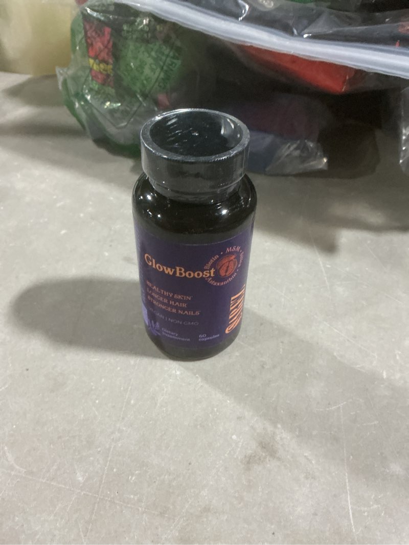 Condition photo showing New/Like New for sarez glowboost collagen booster — msm, bamboo silica, astaxanthin, pomegranate, biotin & grape seed — supports collagen production & protection, skin renewal, hair & nail strength — 30 day supply
