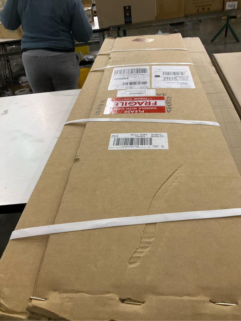 Condition photo showing New/Like New for Ekena Millwork 10 3/4"W x 34"H True Fit PVC, Two Board Joined Board-n-Batten Shutters, Antigua (Per Pair - Hardware Not Included) 10.75-in. W x 34-in. H Antigua