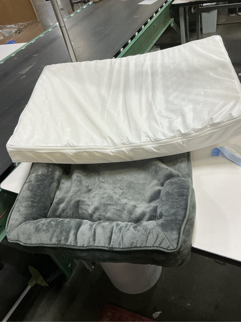 Condition photo showing Good Condition for Bedsure Orthopedic Dog Beds Large Sized Dog - Washable Large Dog Cat Bed Waterproof, Comfort Dogs Couch Sofa with Washable Removable Cover, Pet Bed with Nonskid Bottom, Dark Grey, 35" 35"L x 25"W x 6.5"Th Dark Grey