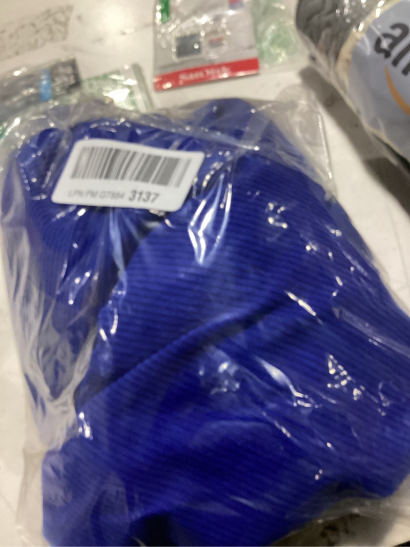 Condition photo showing As Is for bean bag chair cover (no filler) for kids and adults,beanbag stuffed animal storage without filling plush toys holder and organizer soft premium corduroy 200l (dark blue) sapphire blue medium(cover only)