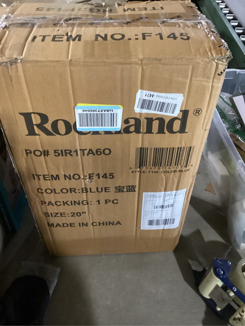 Condition photo showing New/Like New for rockland melbourne hardside expandable spinner wheel luggage, blue, carry-on 20-inch