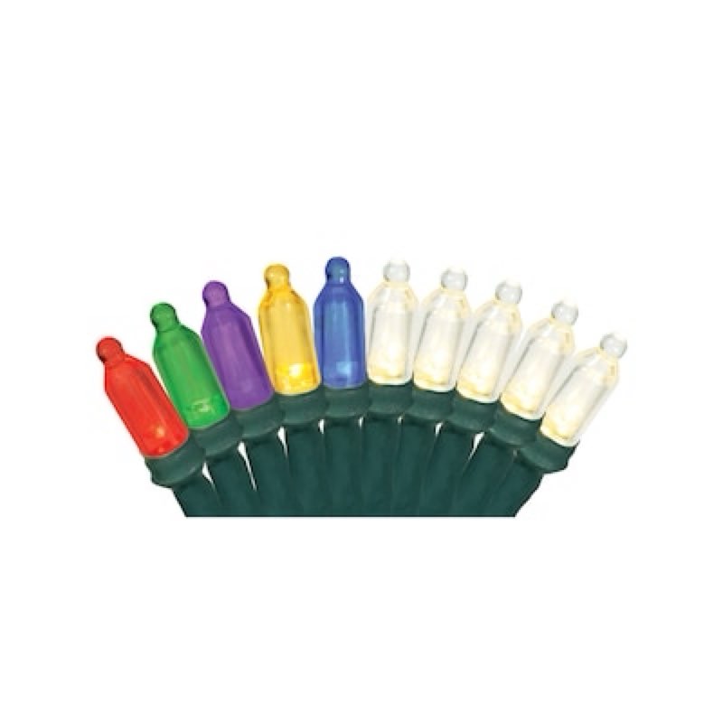 ge color choice 300 -count 62.2-ft multi-function white/multicolor led plug-in christmas string lights item #6030296 | model #93959lo