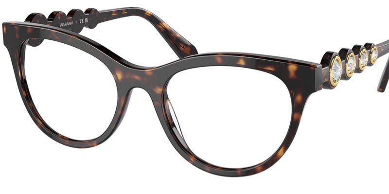 Swarovski SK2025 1002 Women’s Glasses Tortoiseshell Size 52 - Free Lenses - HSA/FSA Insurance - Blue Light Block Available