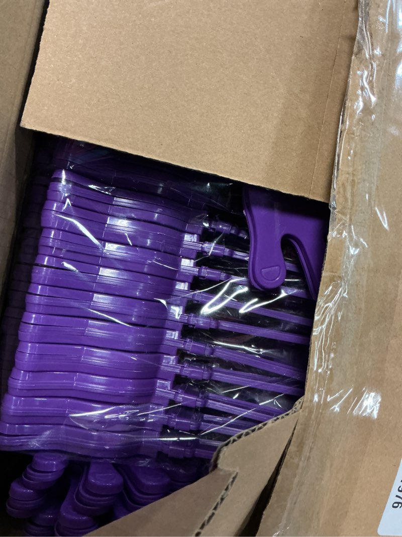 Condition photo showing Good Condition for 100 Pcs Hand Clappers Noisemakers 7.5 Inch Clappers Noisemakers Plastic Hand Clappers for Birthdays Game Football Sporting Events Cheers Supplies Dance Basketball Football Noisemakers(Purple)