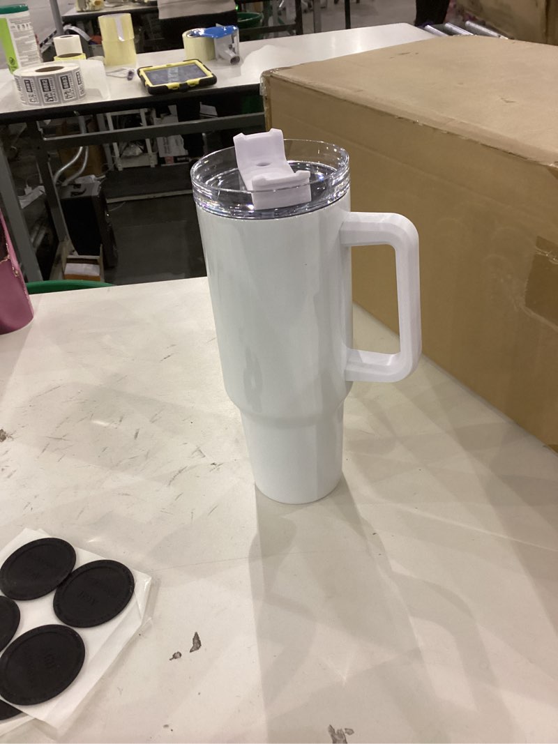 FECBK 40 oz Sublimation Tumbler with Handle and Straw Keeps Cold for 34 Hours 8 Pack Stainless Steel