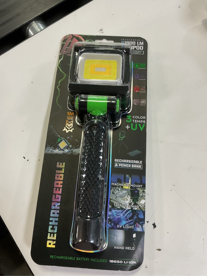 Condition photo showing New/Like New for litezall 2000 lumen rechargeable work light with stand – tripod light, tower light, work lights on s