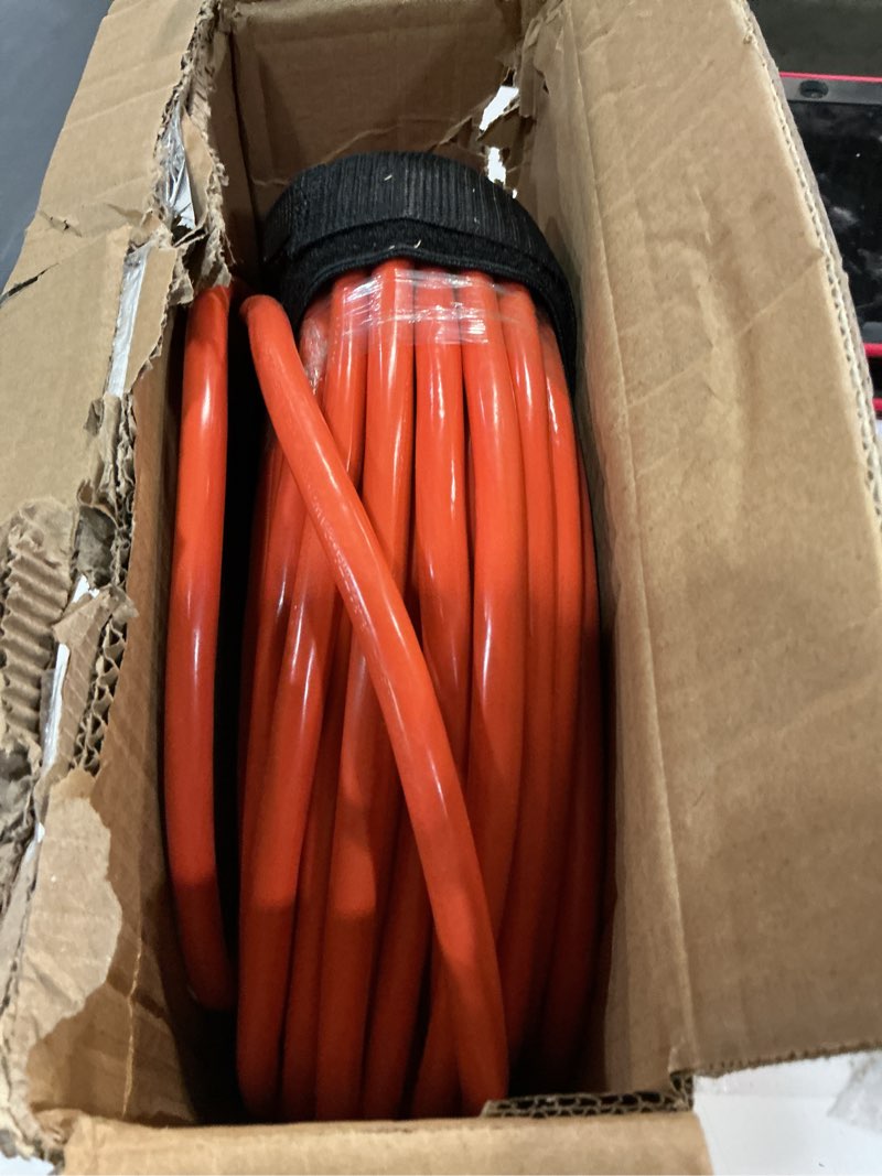 Condition photo showing Good Condition for HUANCHAIN 150 ft Outdoor Extension Cord Waterproof 12/3 Gauge Heavy Duty with Lighted end, Flexible Cold-Resistant 3 Prong Electric Cord Outside, 15Amp 1875W 12AWG SJTW, Orange, ETL Orange 150FT