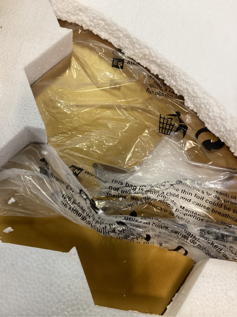 Condition photo showing Good Condition for KOHORS Modern Hexagon Gold Wooden Framed Wall Mirror for Living Room,Bedroom,Entryways,Home Decor(W 31.4" x H 23.6" Honey Comb)