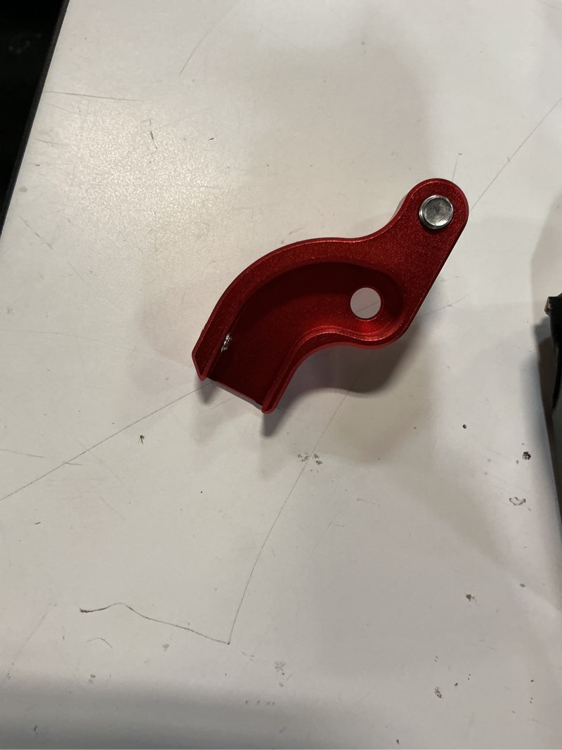 Condition photo showing As Is for neutral gear shift assist kit - cnc m8 ez shift lever compatible with 2018-2025 touring (electra glide/road glide/tri glide) & softail (fat boy 114) motorcycles - easy neutral finder red