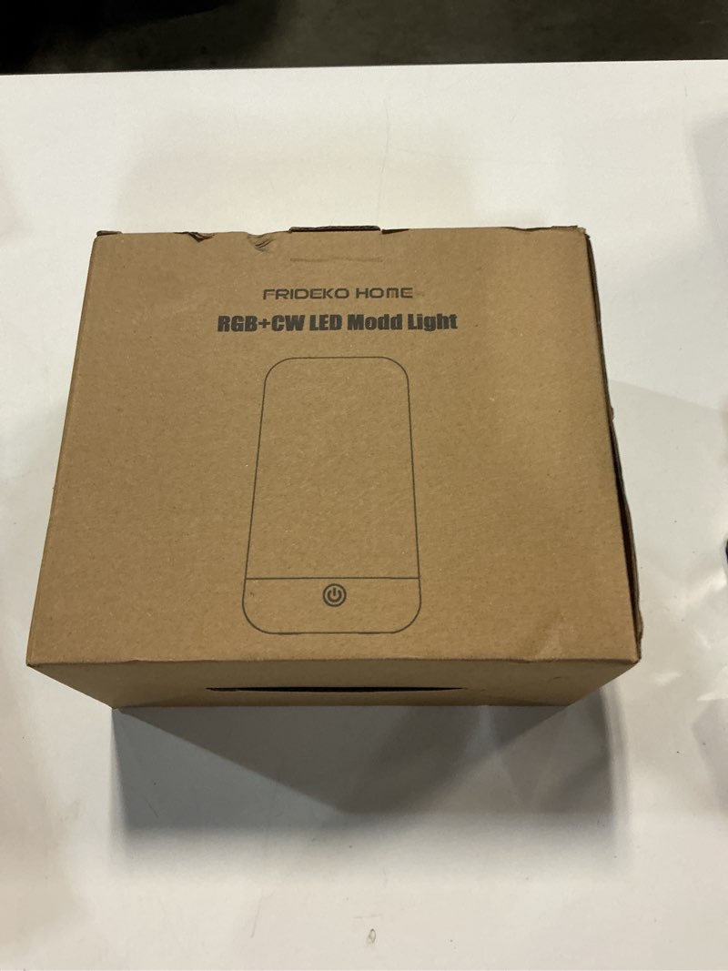 Condition photo showing New/Like New for FRIDEKO HOME 2 Pack RGB Touch Bedside Lamp for Nightstand, 3 Color Temperatures Rechargeable Battery Night Light, Dimmable Mood Lighting for Bedroom Living Room Nursery, Breastfeeding, Kids, Adult 2 PCS