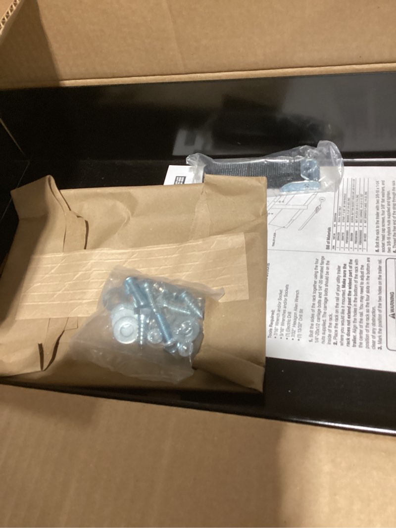 Condition photo showing Good Condition for Buyers Products LT30 Gas Container Rack for Open & Enclosed Landscape Trucks and Trailers, 2.5/5 Gallon Can Holder, Made In The USA, Landscape Trailer Accessories, Lawn Care Equipment, Landscape Tools