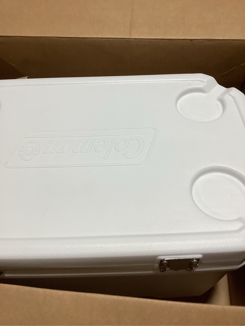 Condition photo showing Good Condition for Coleman Marine Cooler with Fully Insulated UV Guard Lid & Body, Keeps Ice for 3+ Days, Great for Boating & Fishing, 52qt/100qt Wheeled/120qt Options