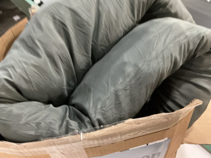 Condition photo showing As Is for JOEJOY Orthopedic Dog Beds Large Sized Dog, XL Egg-Crate Memory Foam Pet Couch Bed with Bolster Sides, Waterproof Lining, Removable Washable Cover & Non-Slip Bottom, Grey XL(42"x 32"x 7.5") Grey