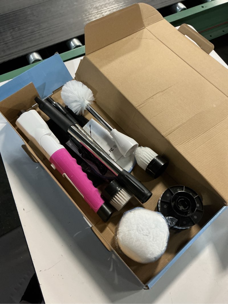Condition photo showing Good Condition for Electric Spin Scrubber,2026 New Adjustable Angle Cleaning Brush?IPX7 Waterproof Shower Scrubber with 3 Speed Settings,9 Brush Heads & Extendable Long Handle for Bathroom, Kitchen and Car Cleaning Pink - 2026 Upgrade