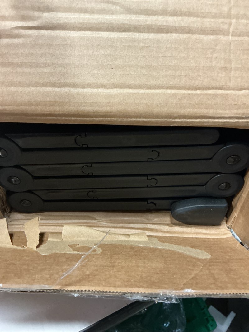 Condition photo showing Good Condition for no pawblems retractable safty gate, metal adjustable dog gate for doorways, stairs & hallways, expands to 38" wide, auto retract design, no bottom bar, black black 38" wide, 30" tall