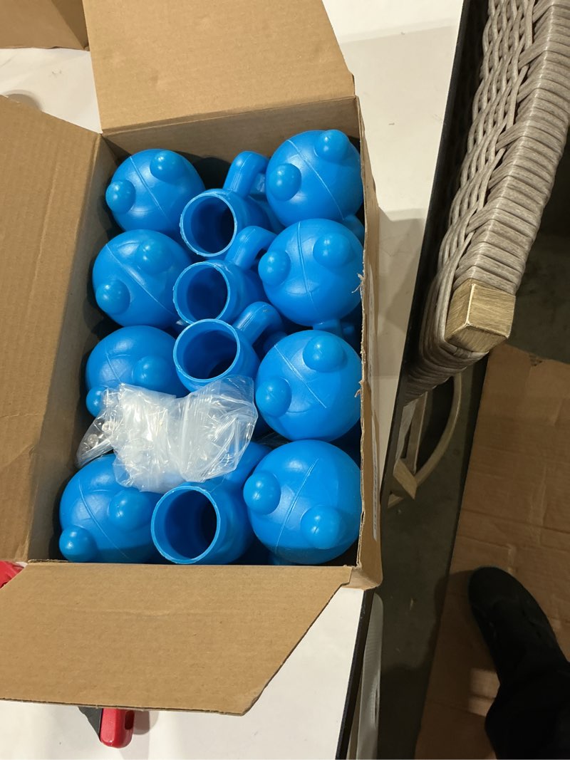 Condition photo showing Good Condition for geelin 12 pcs trampoline pole caps replacement 1.26 incn, enclosure trampoline pole end caps for net hook safety accessories blue