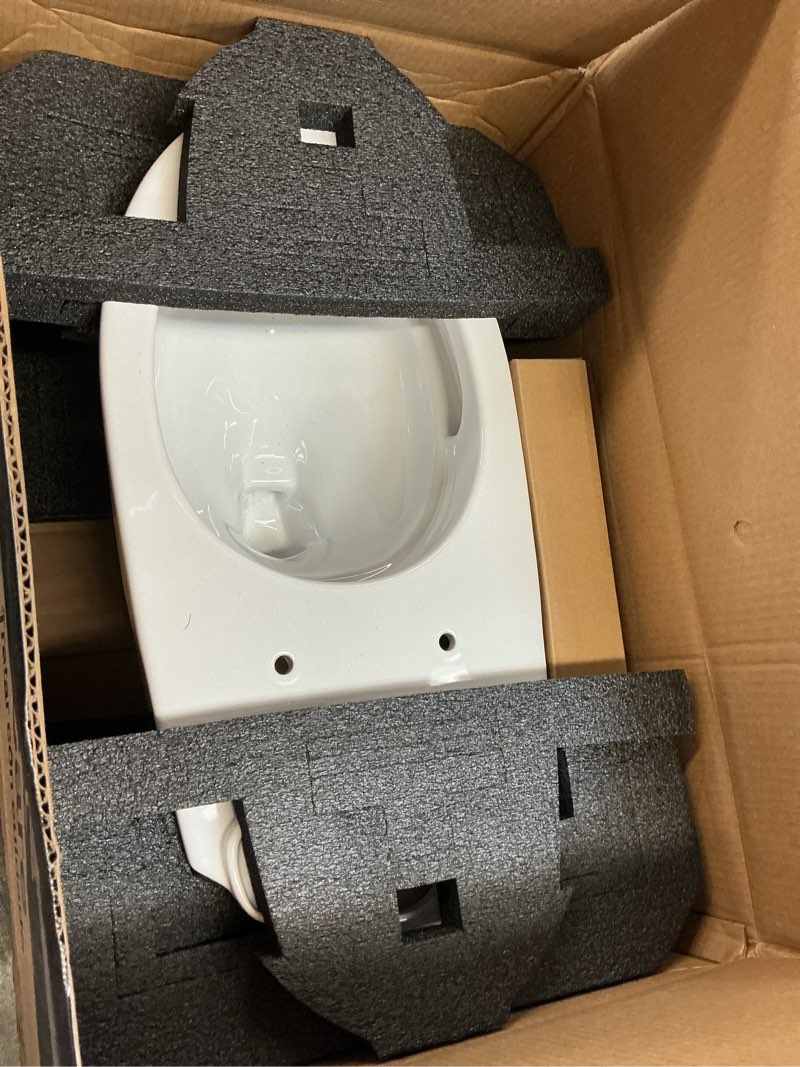 Condition photo showing New/Like New for toto drake cotton white elongated standard height toilet bowl 12-in rough-in