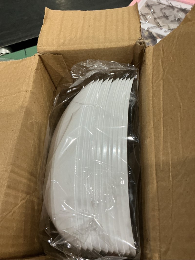 Condition photo showing Good Condition for restaurantware moderna 32 ounce fancy plastic bowls 10 square disposable salad bowls - durable heavy-duty white plastic bowls for warm and cold foods white 32 oz