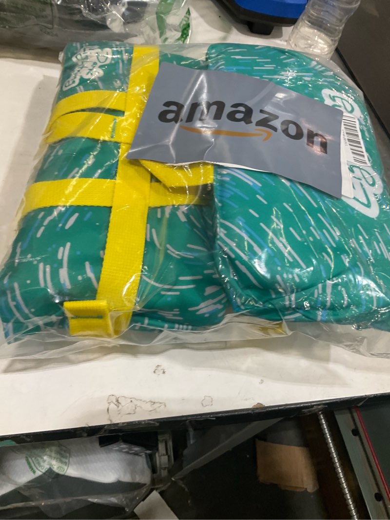 Condition photo showing Good Condition for dark lightning uscg approved infant life jacket 0-30 lbs, toddler swim vest and baby life vest for 1-3 years, 20-30 lbs, headrest, leg strap and grab handle infant vest (0-30lbs) - green