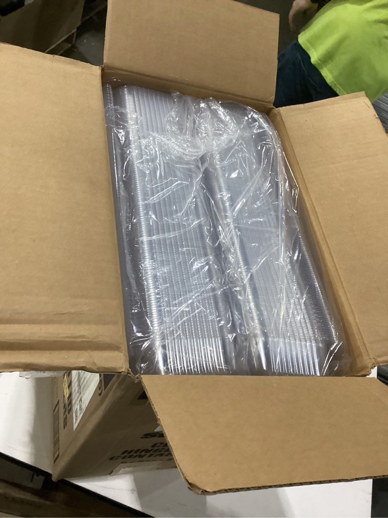 Condition photo showing New/Like New for Dart C35UT1 9 in Med Oblong Clear Hinged Container, 9.0 X 5.4 Inches (Case of 250)