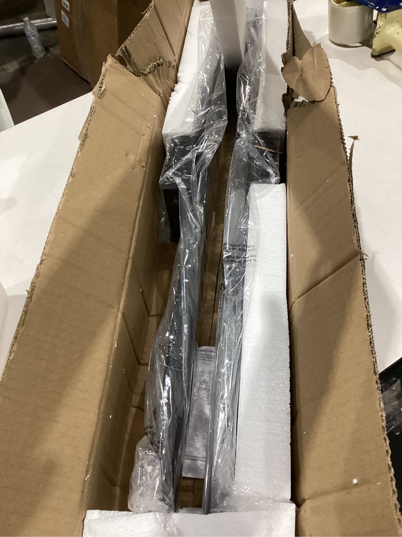 Condition photo showing Good Condition for edishine 2 pack modern outdoor wall lights dimmable, 39.3" linear led exterior wall light, 3cct, iron & pc, ip65 waterproof, long exterior lighting fixtures for front door, stair, black black 39.4 in